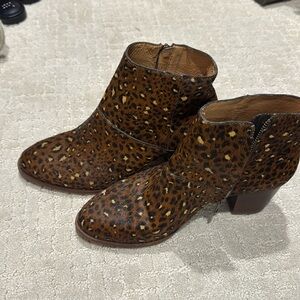 Madewell animal print booties